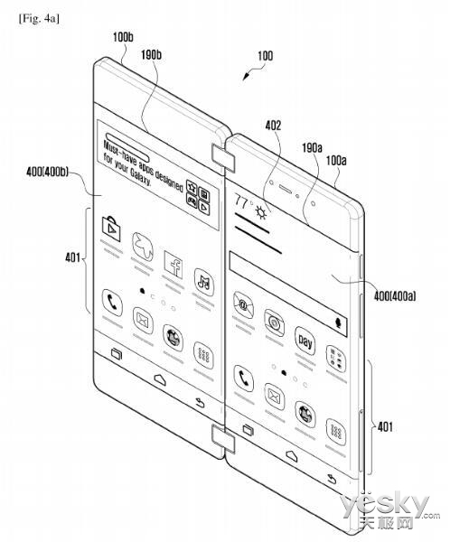三星可折叠双屏手机专利图曝光:外观设计神似3DS掌机